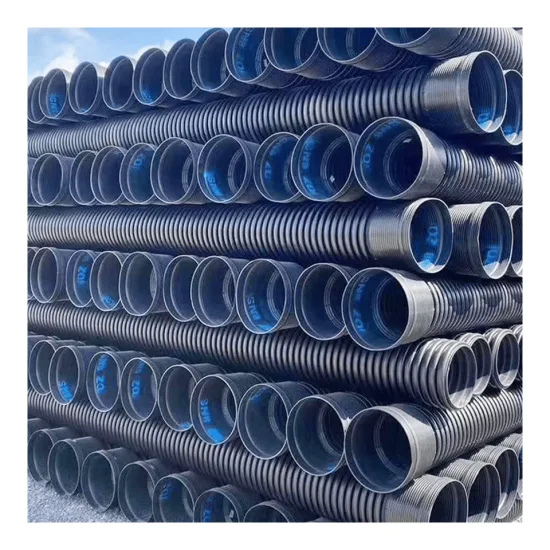 Engineering Pipeline Sn4 Sn8 HDPE Double Wall Corrugated PE Pipe Sewage System City Drain Ploy Pipe
